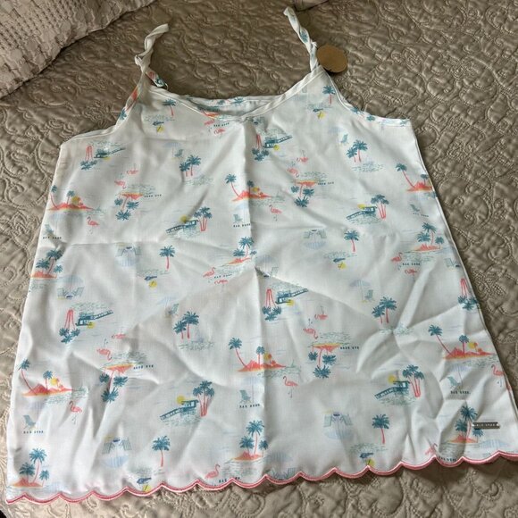 Rae Dunn Womens Tropical Print Camisole Tank Top - Picture 5 of 6